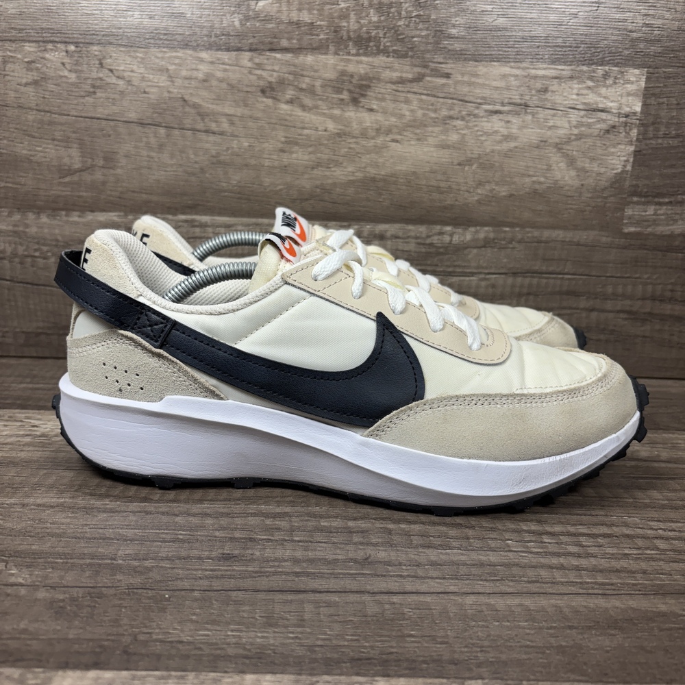 Nike Waffle Debut Tan Black Womens US Size 9.5 EUR 41 DH9523-102 Running Shoes